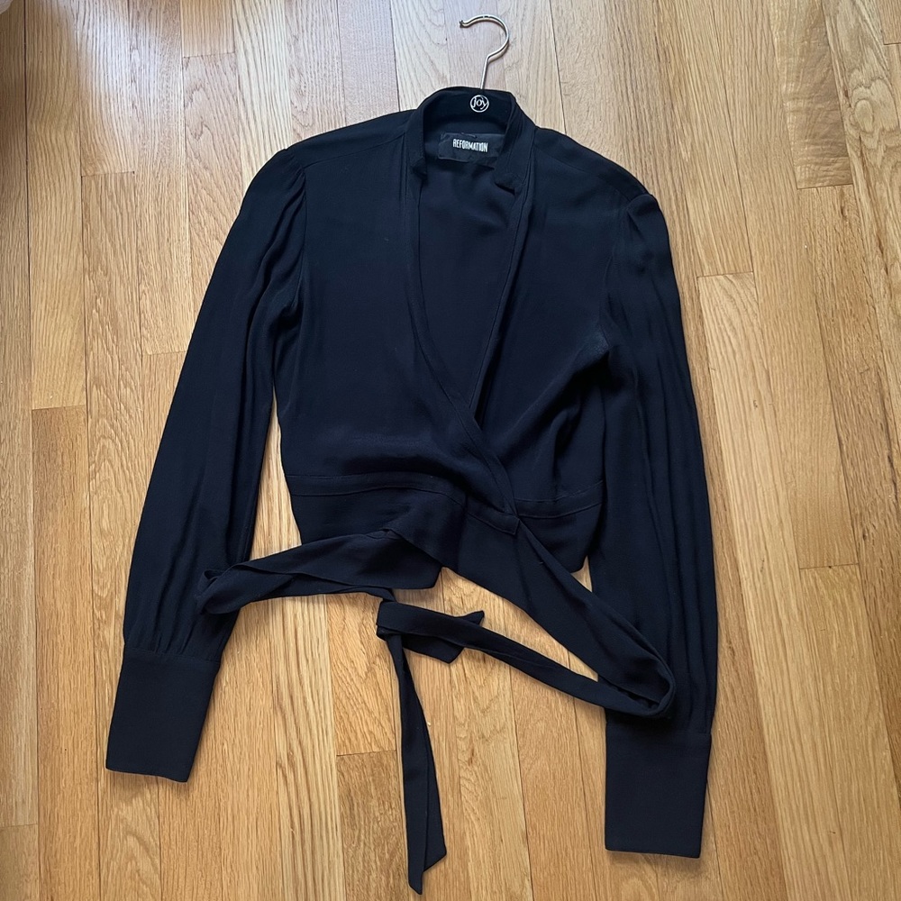 Reformation Wrap Top